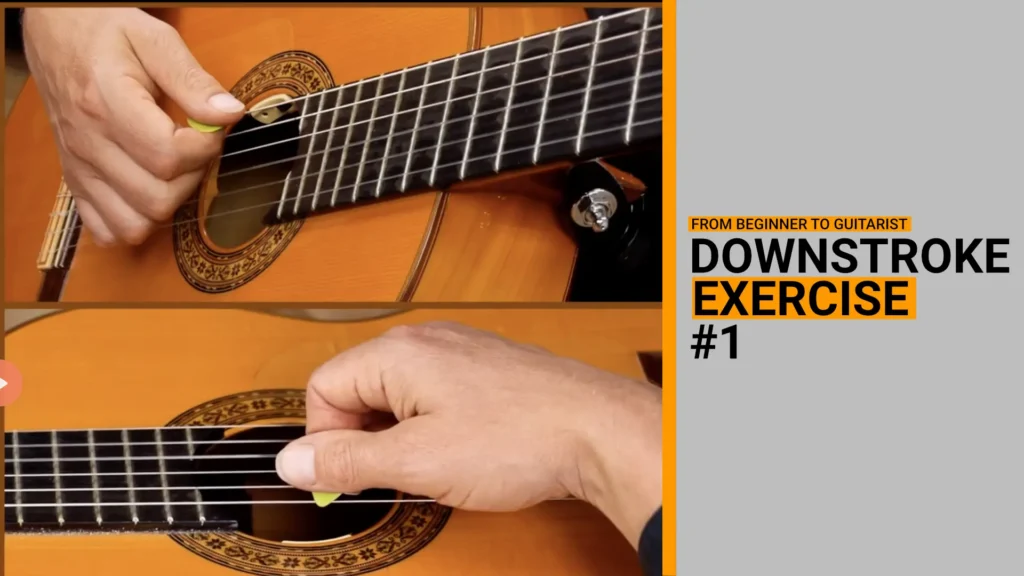 Thumbnail for the 1st exercise in the 5-part series on basic downstroke exercises.