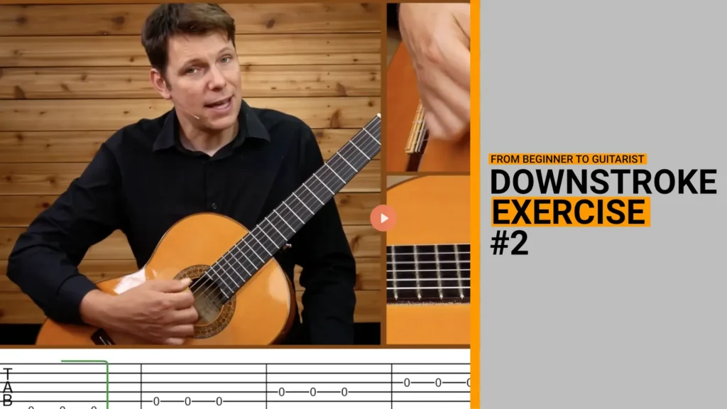 Thumbnail for the 2nd exercise in the 5-part series on basic downstroke exercises.