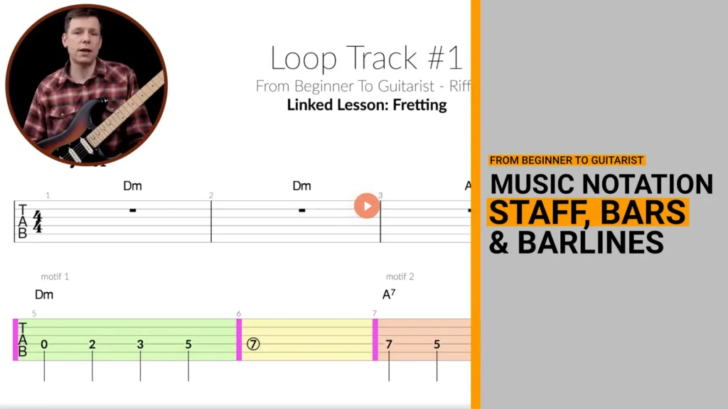 Thumbnail for a video explaining music staff, bars, and barlines