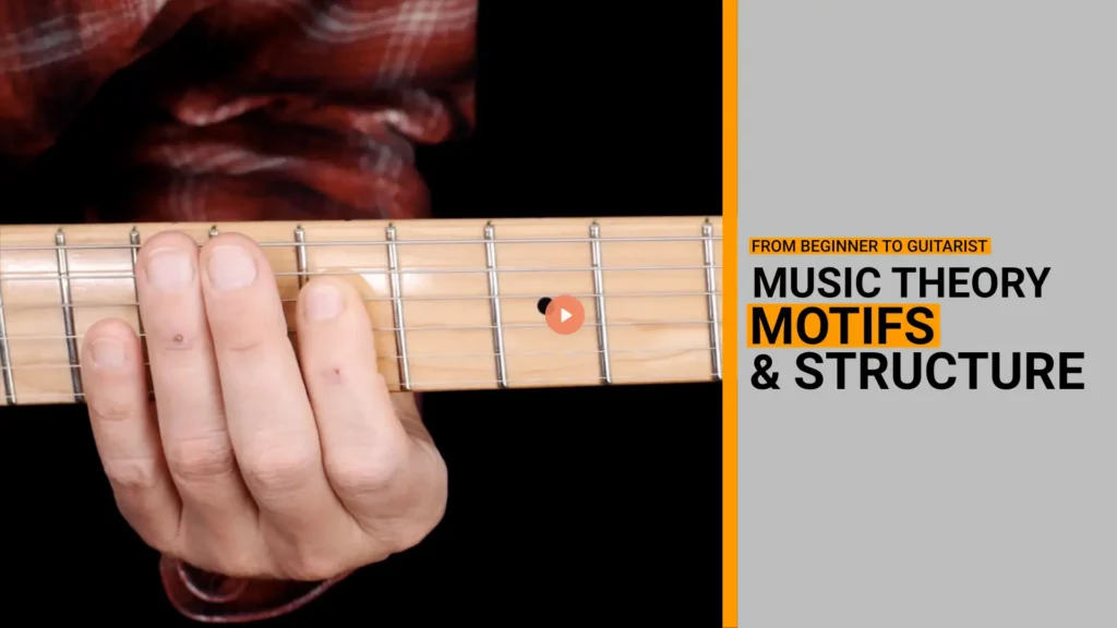 Thumbnail for video guitar lesson on the use of motifs in music
